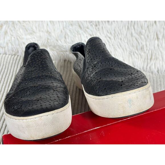 Michael Michael Kors Slip-On Shoes Womens Size 9 Black Perforated Leather Flats - Picture 4 of 8